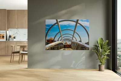 Pedestrian Bridge across canal in Yards Park Reproduction