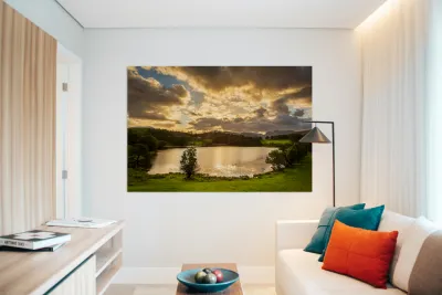 Sunset at Loughrigg Tarn in Lake District Reproduction