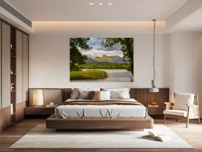 Sunrise at Elterwater in Lake District Reproduction