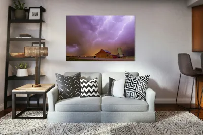 Red Barn Farm Beautiful Sight Reproduction