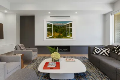 Autumn Rocky Mountain Open White Picture Wind Reproduction