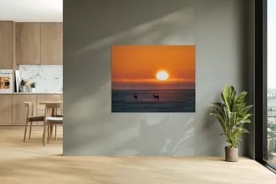 Deer in Sunrise Reproduction