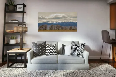 Rocky Mountain Front Range Peaks and Trees Pano Reproduction