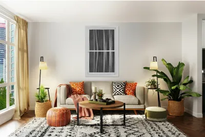 Surreal Dreamy Aspen Forest White Rustic Window Reproduction