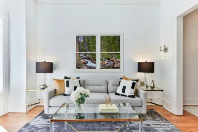 Rocky Mountains Forest Stream Rustic Window Reproduction