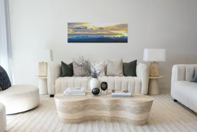 Rocky Mountain Lookout Sunset Panorama20x60 Reproduction