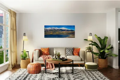 Twin Lakes Colorado Autumn Panorama Reproduction