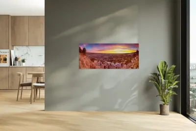 Boulder Colorado Colorful Sunrise Wide Pano Reproduction