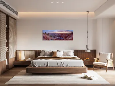 Boulder Colorado Colorful Dawn City Lights Reproduction