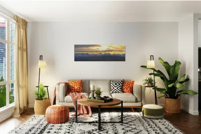 Colorado Front Range Panorama Gold Reproduction