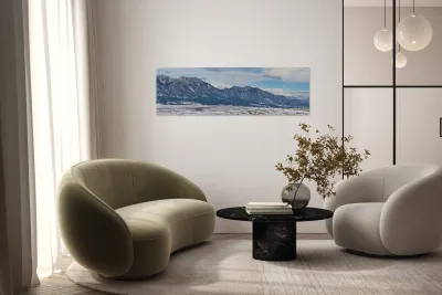 Flatirons Longs Peak Rocky Mountain Panorama Reproduction