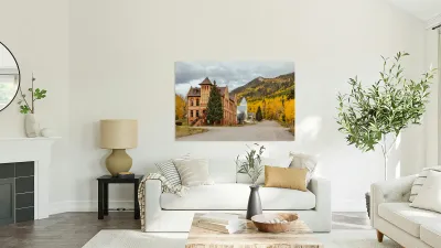Beautiful Small Town Rico Colorado Reproduction