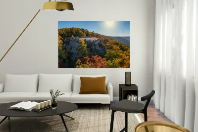 Coopers Rock panorama in West Virginia with fall colors Reproduction
