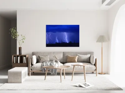 Lightning Storm in the Desert Reproduction