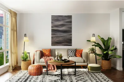 Flowing Creek Sunset Abstract Portrait Reproduction