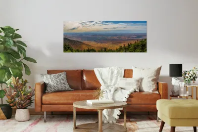Panoramic view from Mt Mansfield in Vermont Reproduction