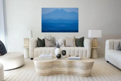 Rocky Mountains Twin Peaks Blue Haze Layers Reproduction