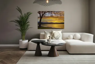 Twin Peaks Golden Spring Sunset Reproduction