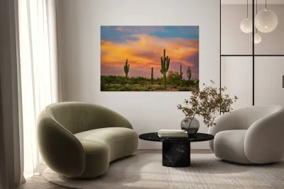 Saguaro Desert Life Reproduction