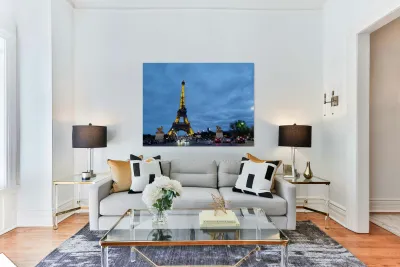 Eiffel Tower at Night 2B Reproduction