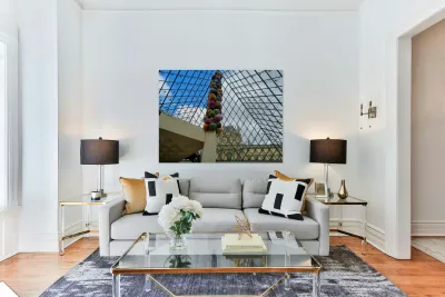 In Louvre with the View 2 Reproduction