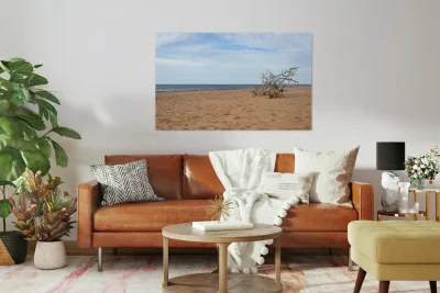 Greenwich beach driftwood art Reproduction