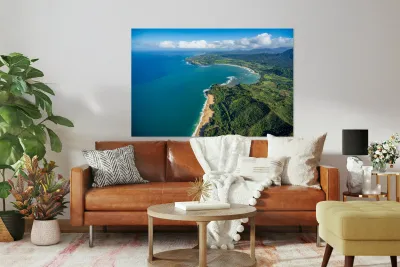 Garden Island of Kauai from helicopter tour Reproduction