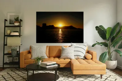 Paddle Board Sunrise Reproduction