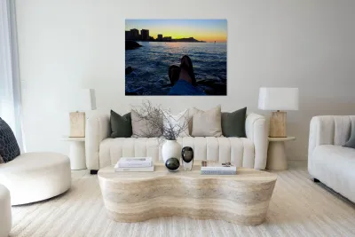 Sitting by the Dock of the Bay Sunrise 2 Reproduction