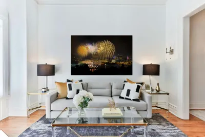 Fireworks over Pittsburgh for Independence Day Reproduction