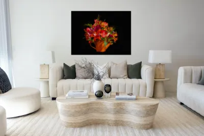 Digital Art painting of flower bouquet Reproduction