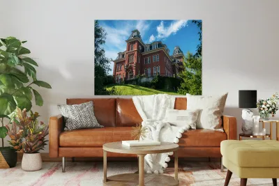 Side of Woodburn Hall at WVU Reproduction