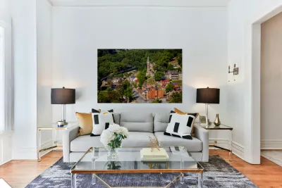 Aerial view of Harpers Ferry Reproduction