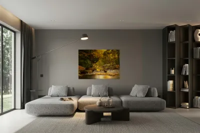 View down Deckers Creek near Masontown Reproduction