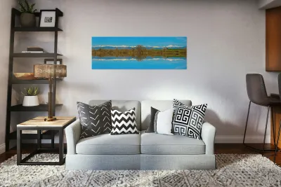 Colorado Rocky Mountain Front Range Pano Reflections Reproduction