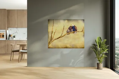 Patriotic Eagle with Stars and Stripes Reproduction