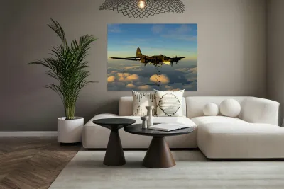 Boeing B-17 Flying Fortress Bomb Drop 2 color Reproduction