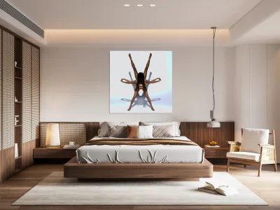 Yoga Couple Star Position Pose Reproduction