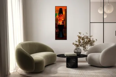 70s Girl in a Lava Lamp Reproduction