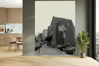 Shadow of Mari Evans Black and White Reproduction