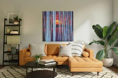  Blue Aspens at Dusk Reproduction