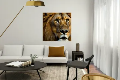 The Hunt. Lion Reproduction