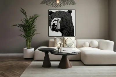 The Bear. Line Art. Reproduction