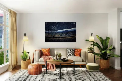 starry night over plains Reproduction