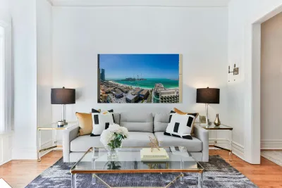 Panorama of Dubai observation wheel on Bluewaters Island Reproduction