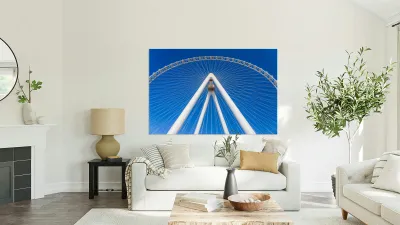 Ain Dubai observation wheel on Bluewaters Island in Dubai Reproduction