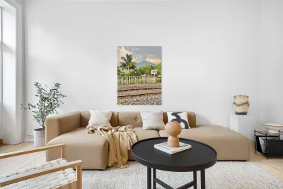 Railroad by the Mountain Reproduction