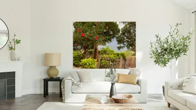 Red Flowers Gate Reproduction