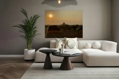 Sunset by the Temple Reproduction