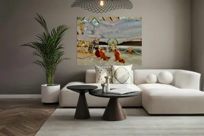 Praying White Buddha Reproduction